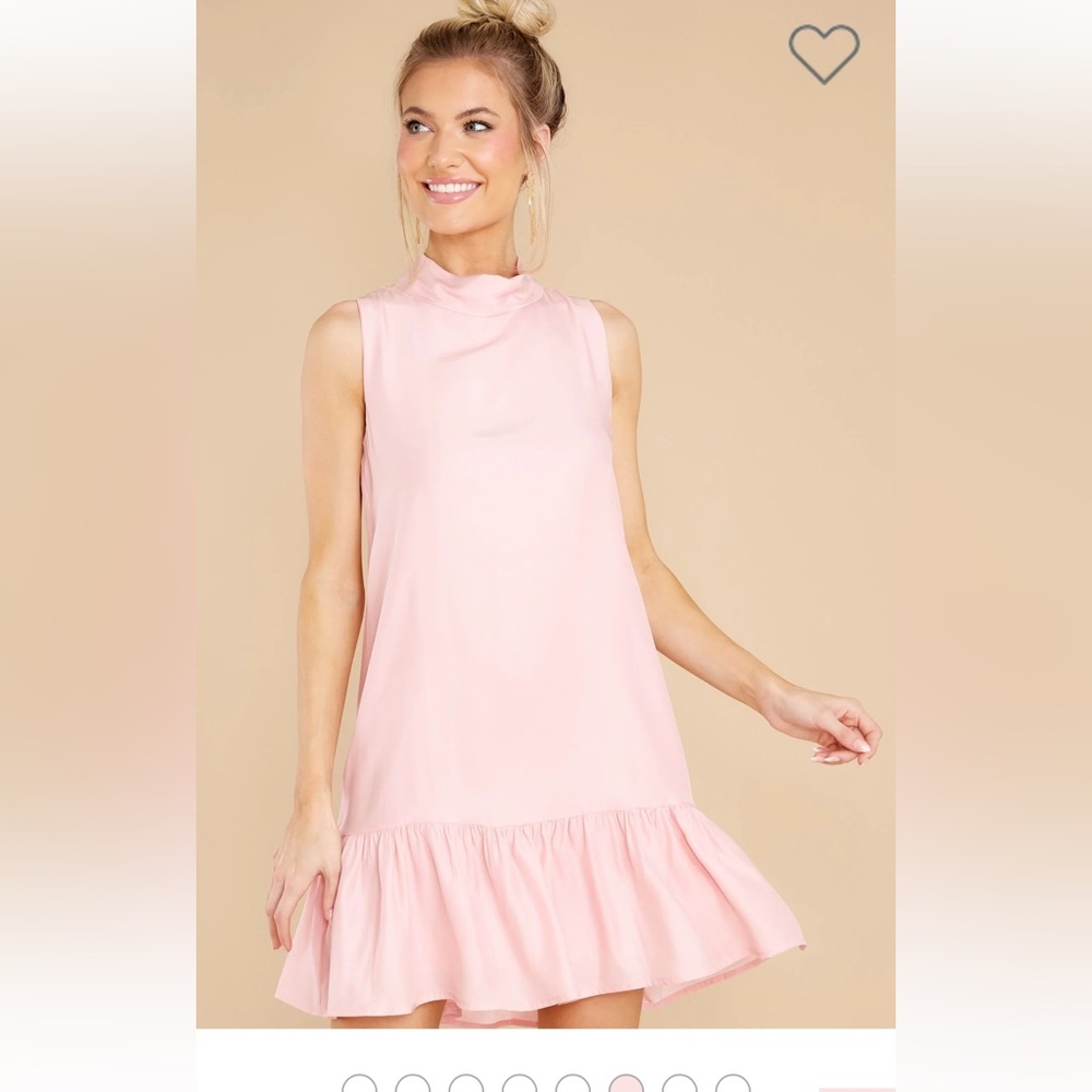 Elegant Pink Sleeveless Mini Dress